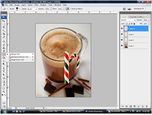 Creation of Candycane cocoa.: Step 12